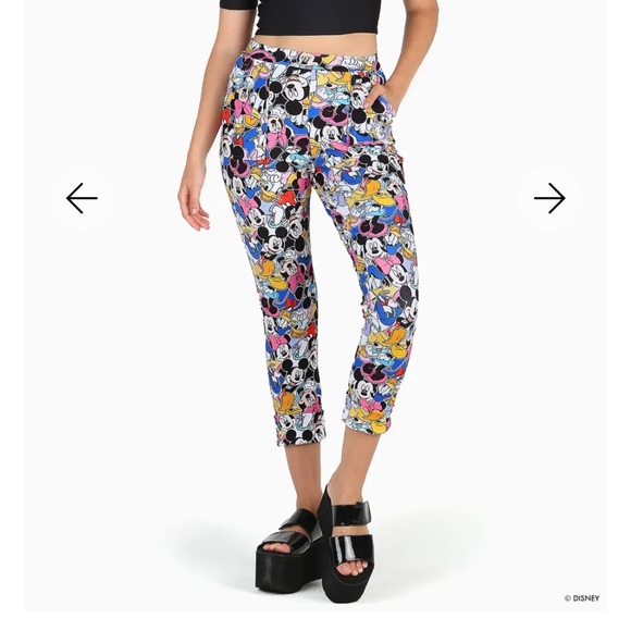 NWT Blackmilk Sticker Mickey and Friends Cuffed Pants Rare...